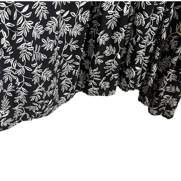 Old Navy Women Maternity Rayon Dress 2X Black Foliage‎ Print Flowy High Waist - Picture 7 of 9
